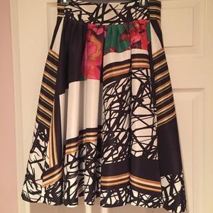 Abstract Printed Skirt